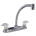 Valterra KITCHEN FAUCET, 8IN HI-ARC, 2 LEVER, 1/4 TURN, PLASTIC, CHROME PF221302